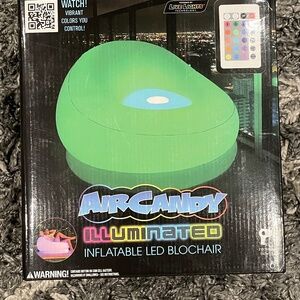AirCandy Illuminated Color Changing LED Inflatable Chair with Remote